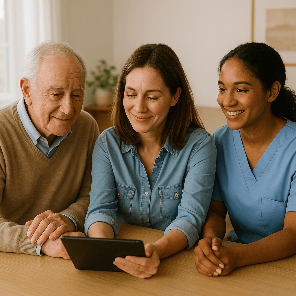 Guardian Community Care team assisting a family